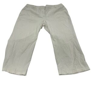 Women’s Coldwater Creek Stretch White Cropped Straight Legged Pants Size 18W